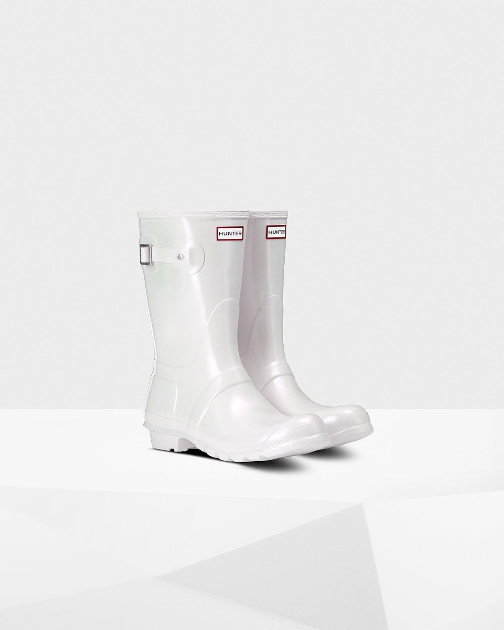 Hunter Original Nebula Short Rain Boots - Online Store Womens Silver - UKGTZN632